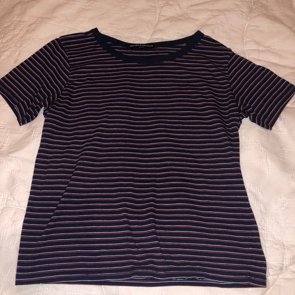 Multicolored Striped Brandy Melville T-Shirt